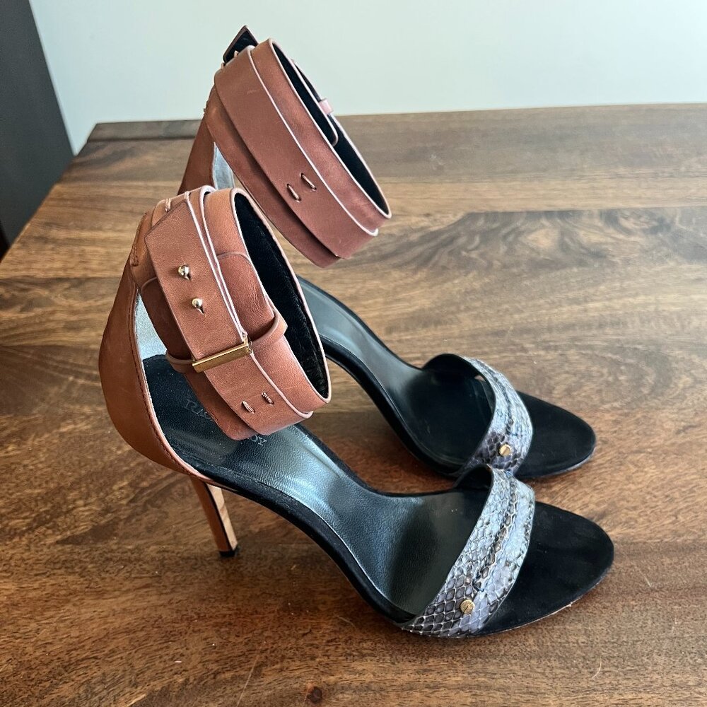 Rachel Roy "Osana" Snake Skin Ankle Wrap Sandal - Size 9